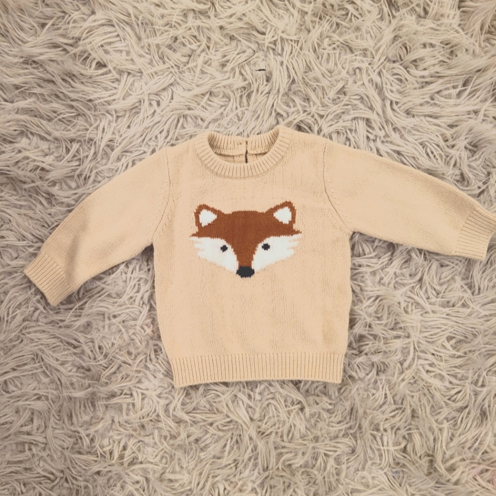 Baby Knitted Fox Sweater Top Pullover